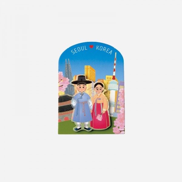 외국인 친구 선물 마그넷 냉장고자석 전통예복 입체자석 5종 - 상세 이미지 5
