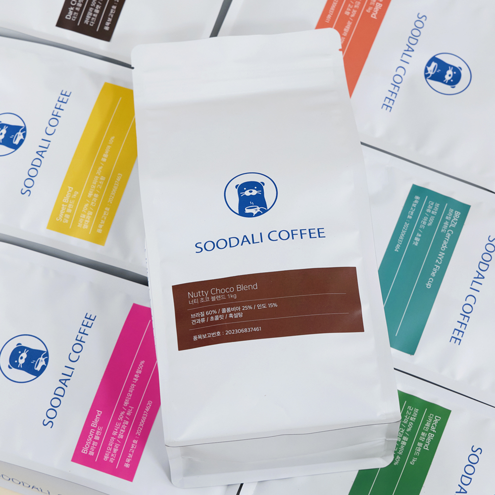 [무료배송] 수달리커피 원두커피 산미없는 고소한 브라질 세하도1kg 외 6종 홀빈 분쇄