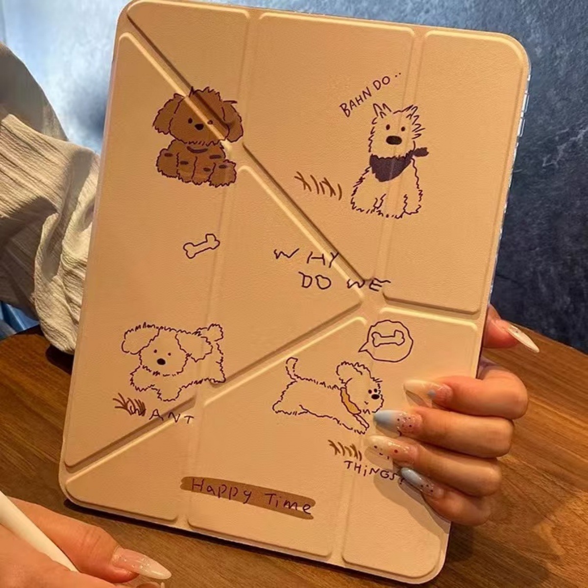 귀여운 강아지 일러스트 Y커버 투명케이스 iPad Air4 5 Pro10세대 - 상세 이미지 2