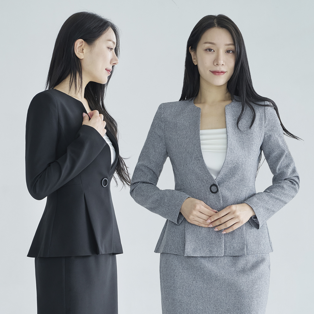 노카라 여성 정장 자켓 싱글 봄 여름 [링] - 상품 이미지