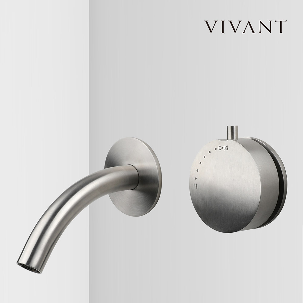 매립세면수전 비반트 VIVANT PB420 MS 무광실버 욕실인테리어 벽면매립 수도꼭지교체 - 상품 이미지