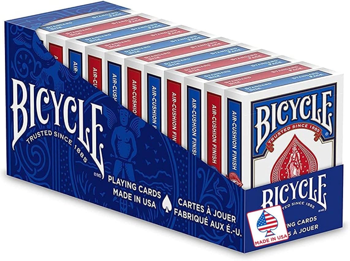 Bicycle 표준 카드 포커 게임 12팩 - 상품 이미지