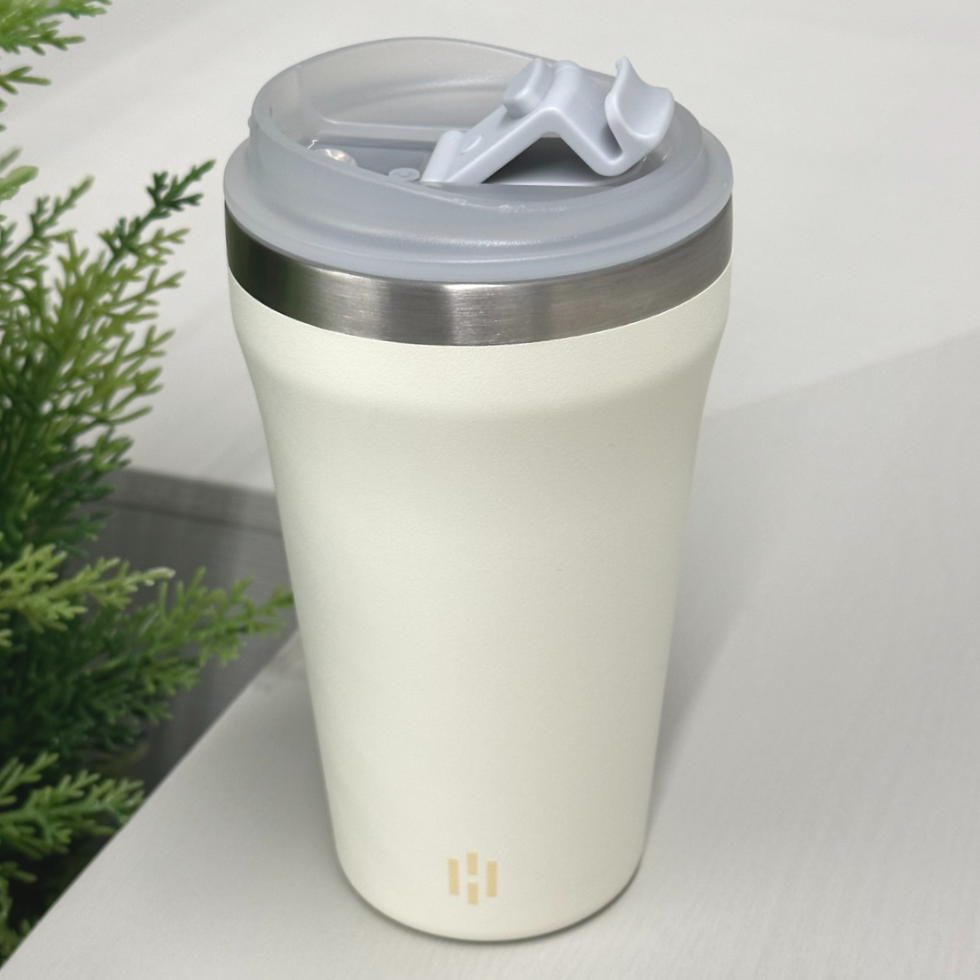 해밀로 핏락 밀폐형 소형 텀블러 얼죽아 스텐 보온 보냉 355ml, 크림, 1개 이미지 6