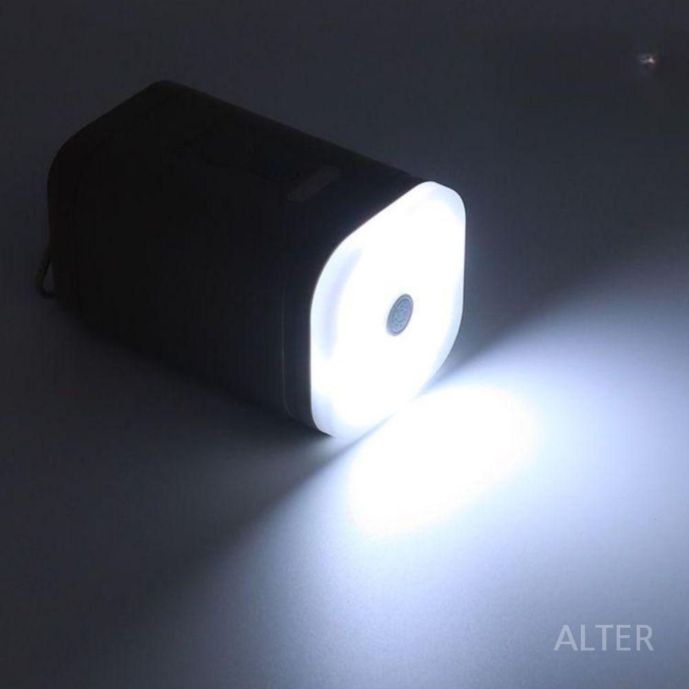 미니 에어 펌프 휴대용 자동 공기주입 튜브 자충 매트 캠핑 조명 샌드컬러 1200mAH 조명 내장 - 상세 이미지 4