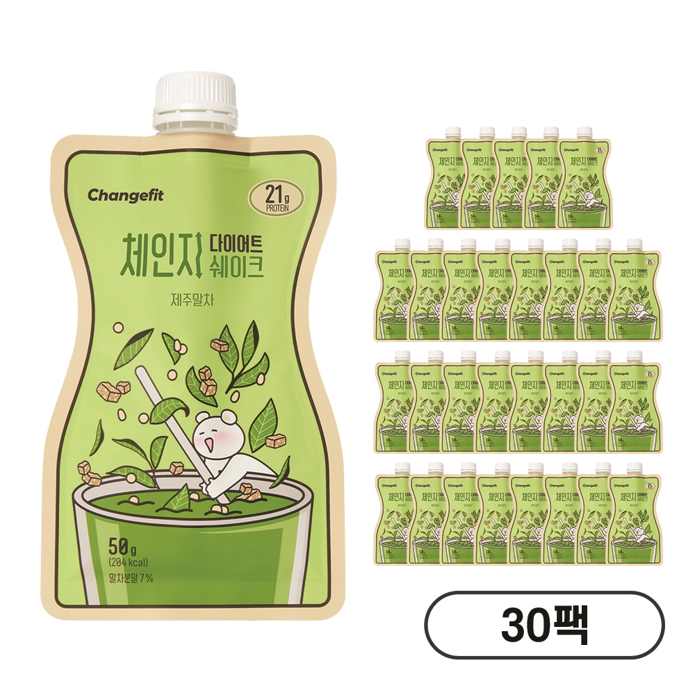 체인지핏 다이어트 고단백 쉐이크 제주말차, 50g, 30개 - 상품 이미지