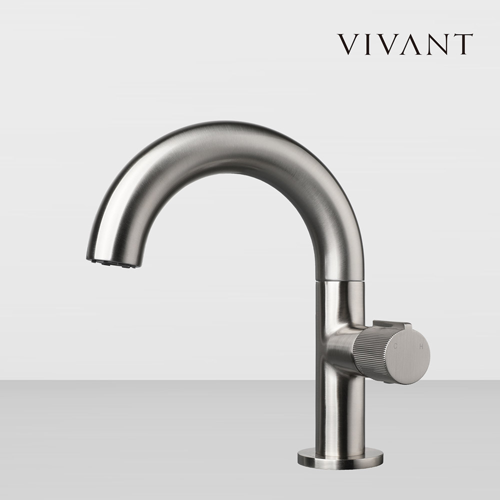 비반트 VIVANT 세면대수전 RB340 MS메트실버 그레이 골드 블랙 회전목 수도꼭지 - 상품 이미지