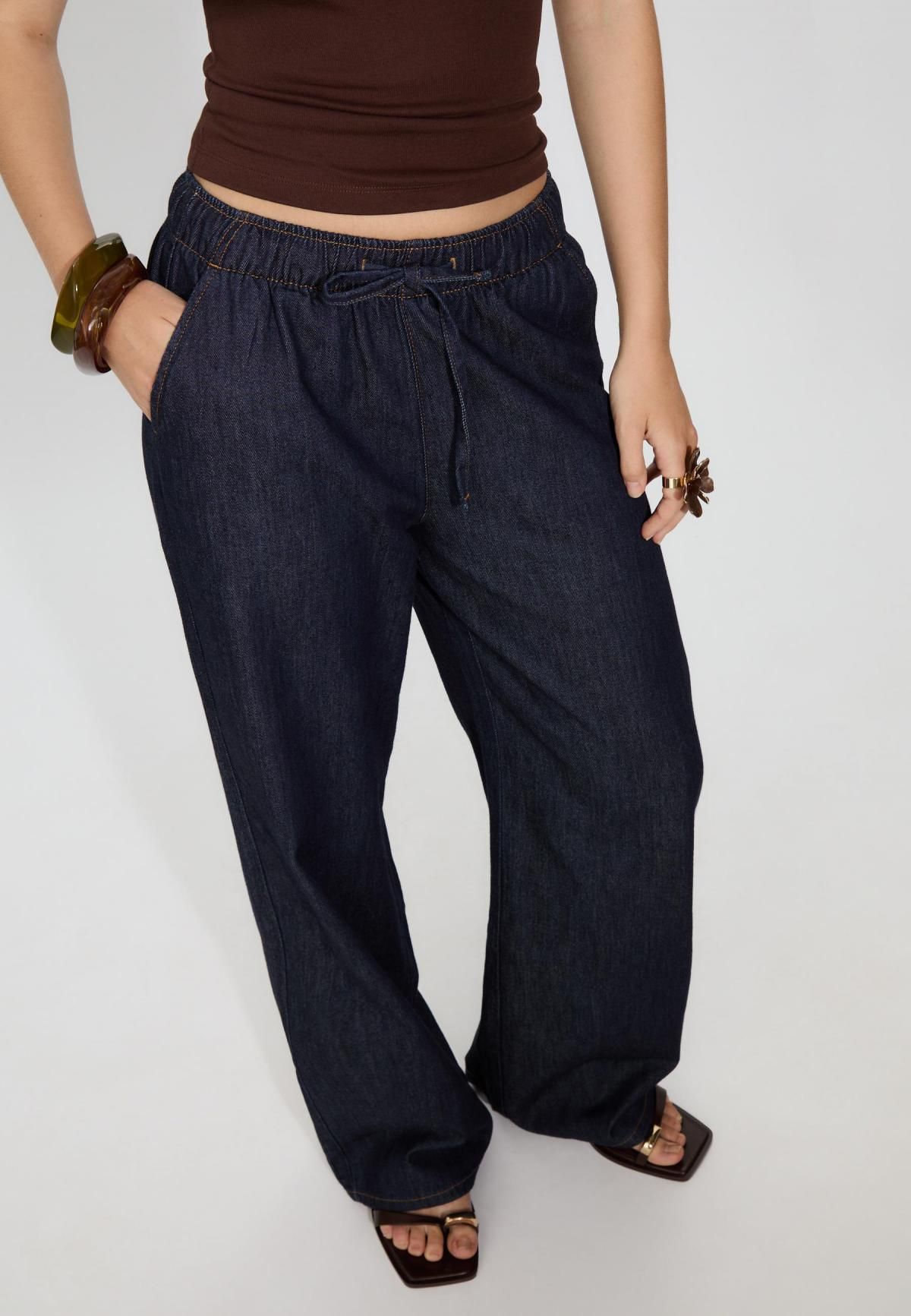 스트라디바리우스 와이드핏 데님 와이드 청바지 1235/310 RINSE BLUE DENIM - 상품 이미지