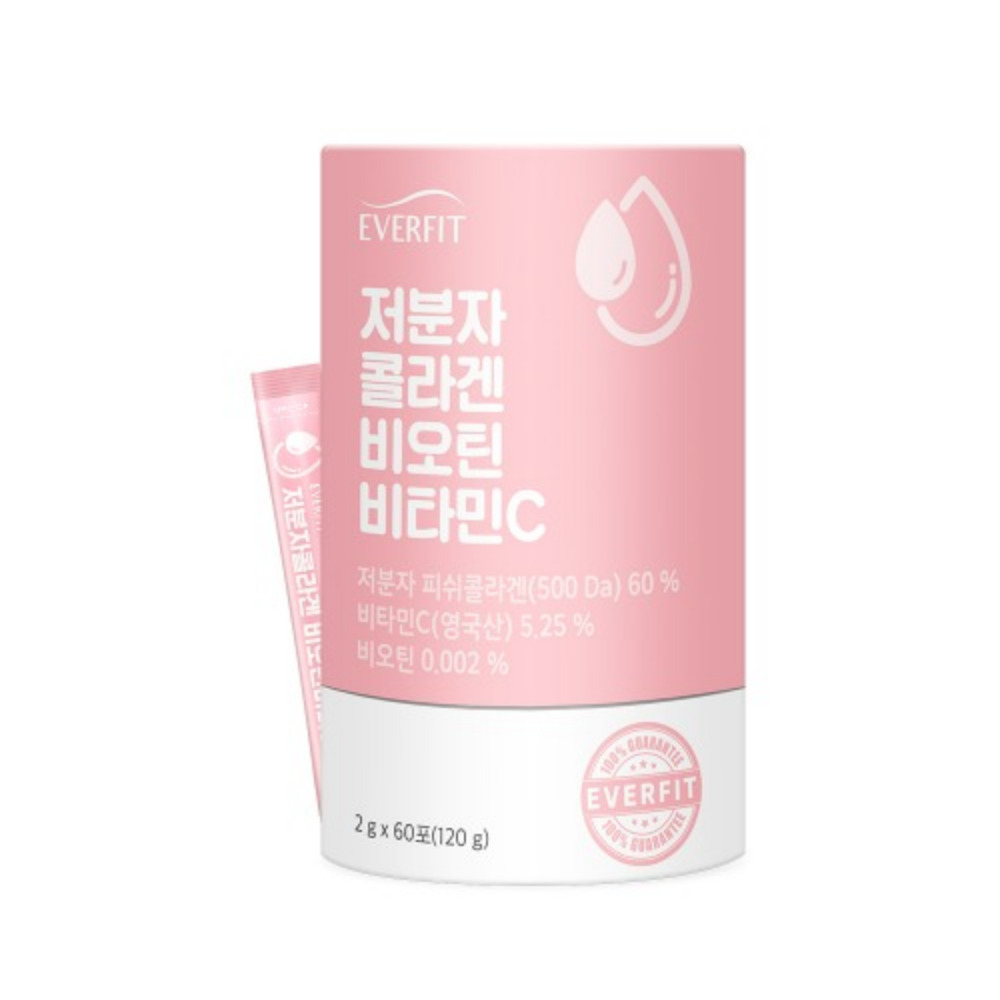 내츄럴플러스 에버핏 저분자콜라겐 비오틴 비타민C 고함량모발 팹타이드 60포, 3개 - 상세 이미지 2