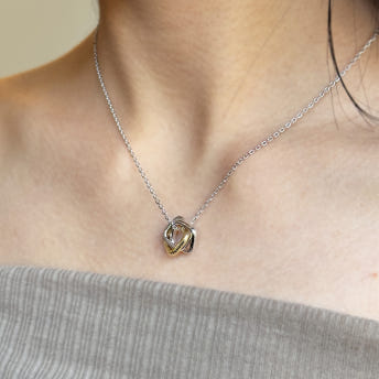 [바이이에르] [925 silver] Moving square necklace S (Combi) BH7N40700C9450 - 상세 이미지 2
