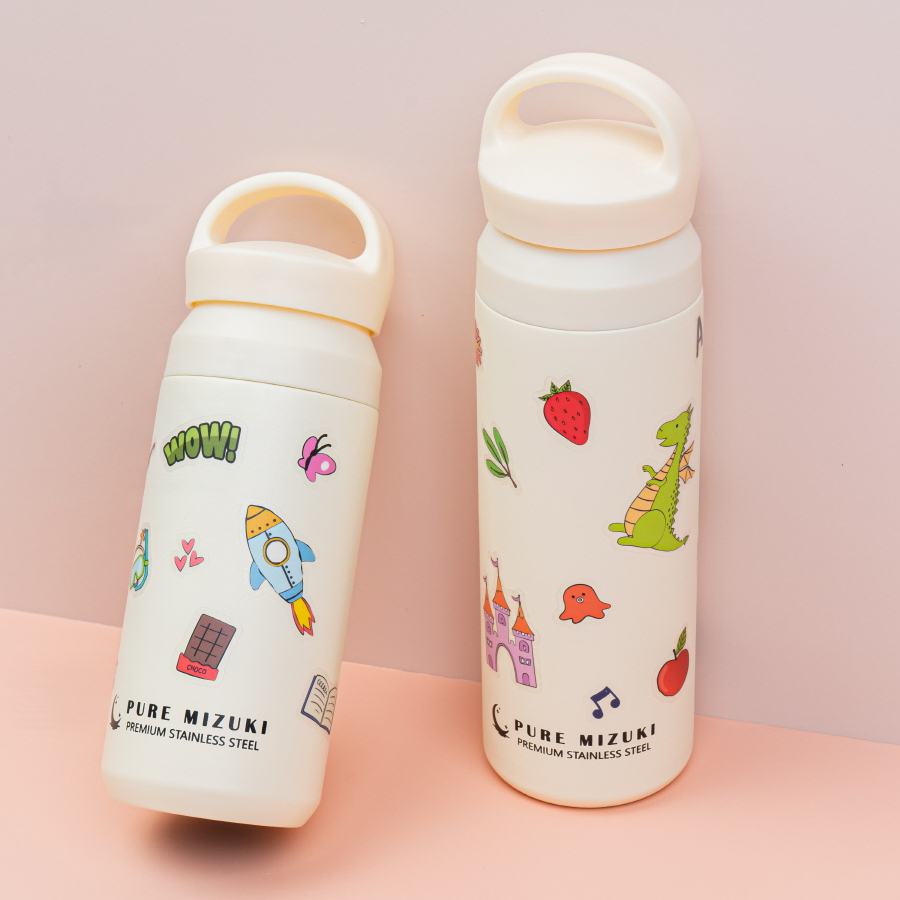 퓨어미즈키 누구나 스테인리스 SUS304 텀블러 꾸미기 스티커 포함 350ml, 1개 - 상세 이미지 2