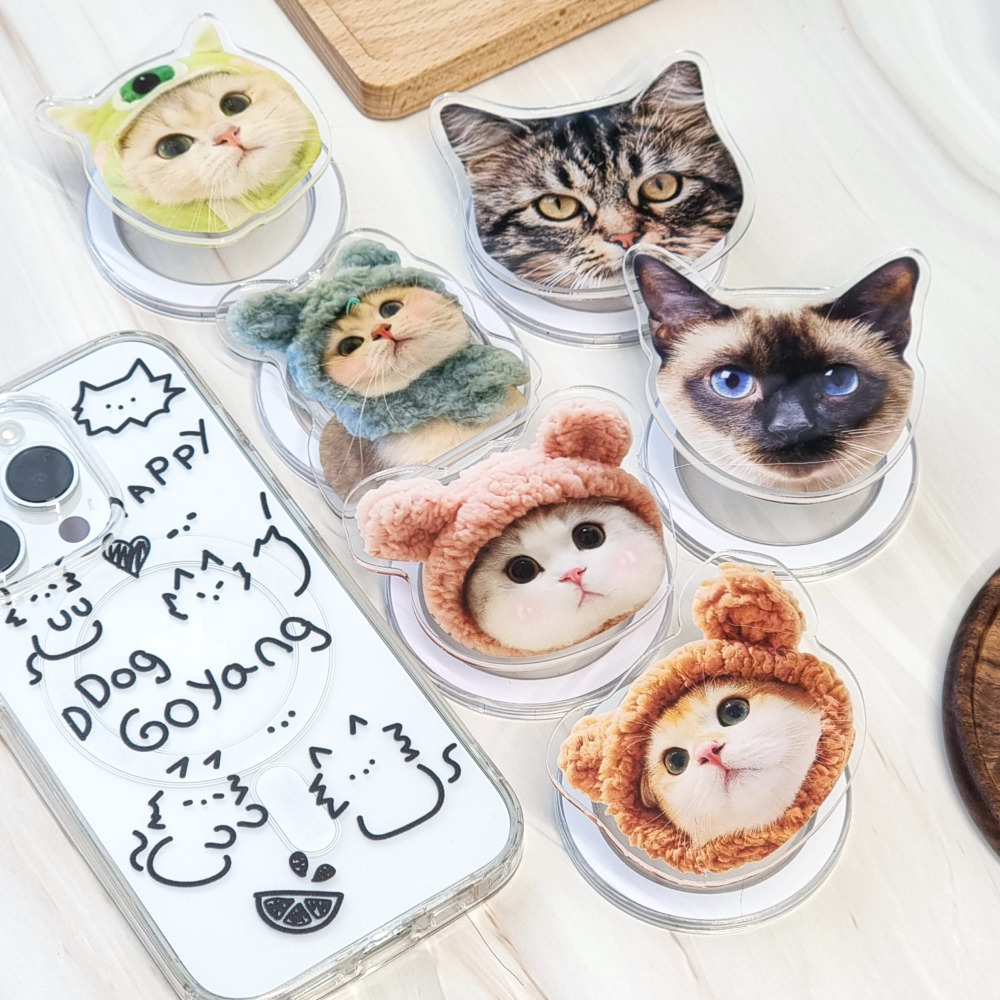 미러 맥세이프 그립 톡홀더 아이폰 갤럭시 핸드폰 아크릴 자석 스마트톡