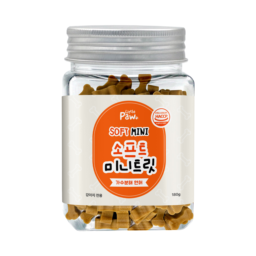 리틀포우 소프트 미니트릿 영양 간식 가수분해 연어, 180g, 1개 - 상품 이미지