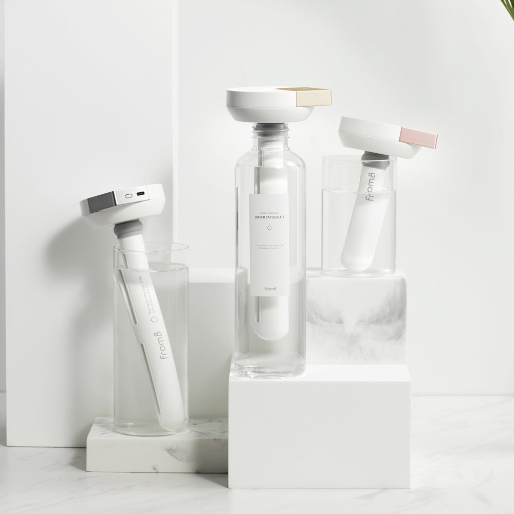 프롬비 워터캡슐2 무선 스틱 생수병 미니가습기 FA145 그레이