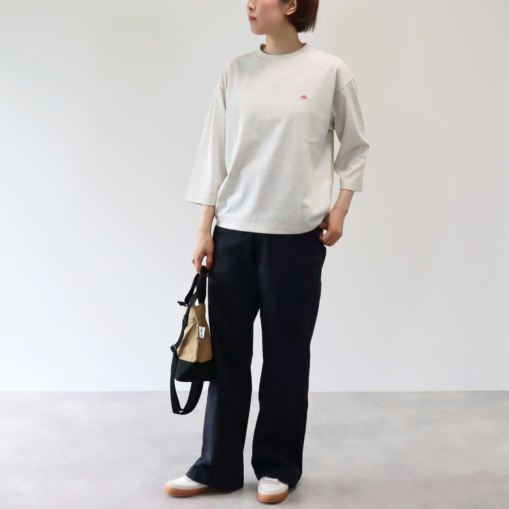 단톤 여성 라운드넥 7부 티셔츠 25FW DT-C0131TCB 흰색 XS - 상세 이미지 5
