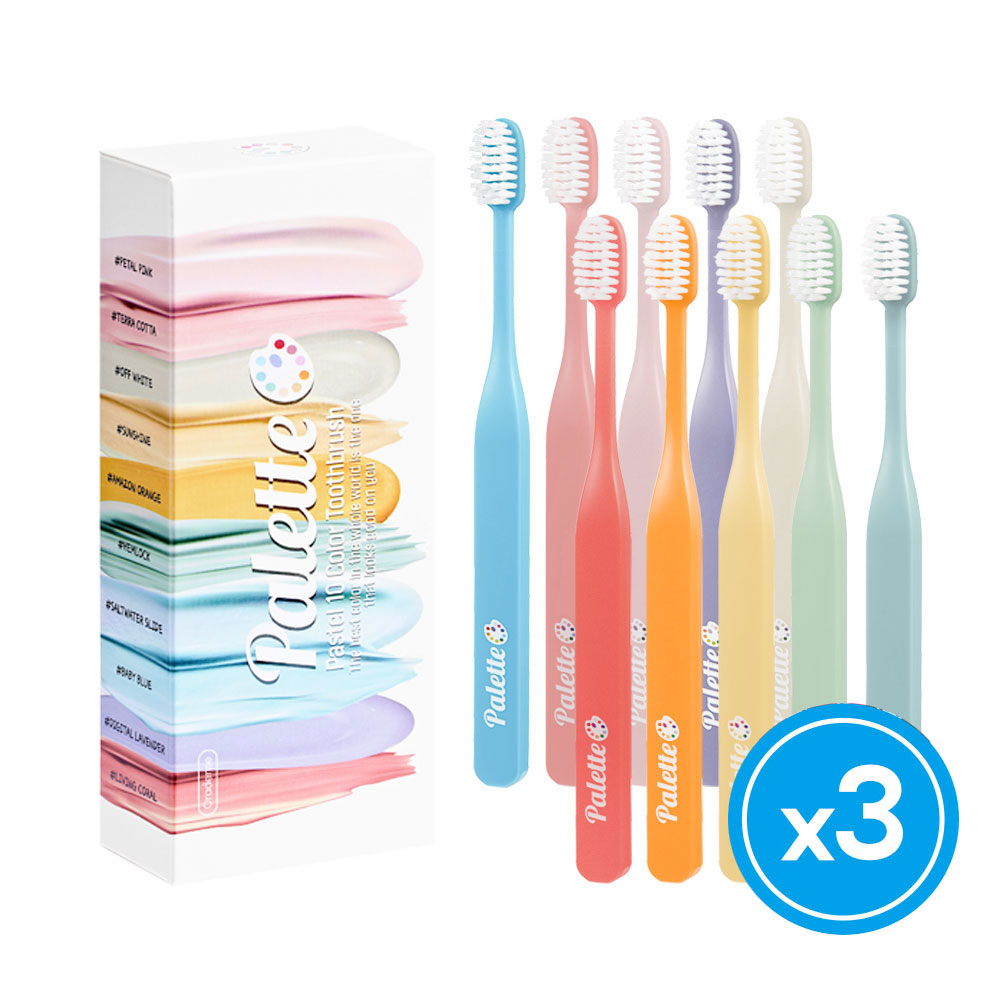 오라덴스 팔레트칫솔 파스텔 소프트 10개입, 3개
