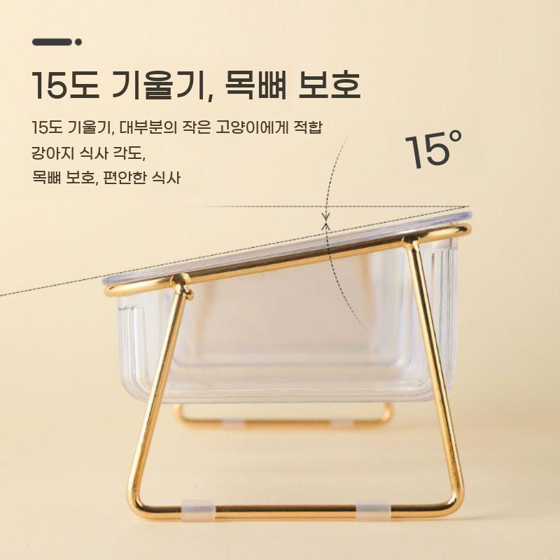 강아지 고양이 이중 식기 미끄럼방지 애견그릇 bying24 단일 보울 검정 프리사이즈 - 상세 이미지 3