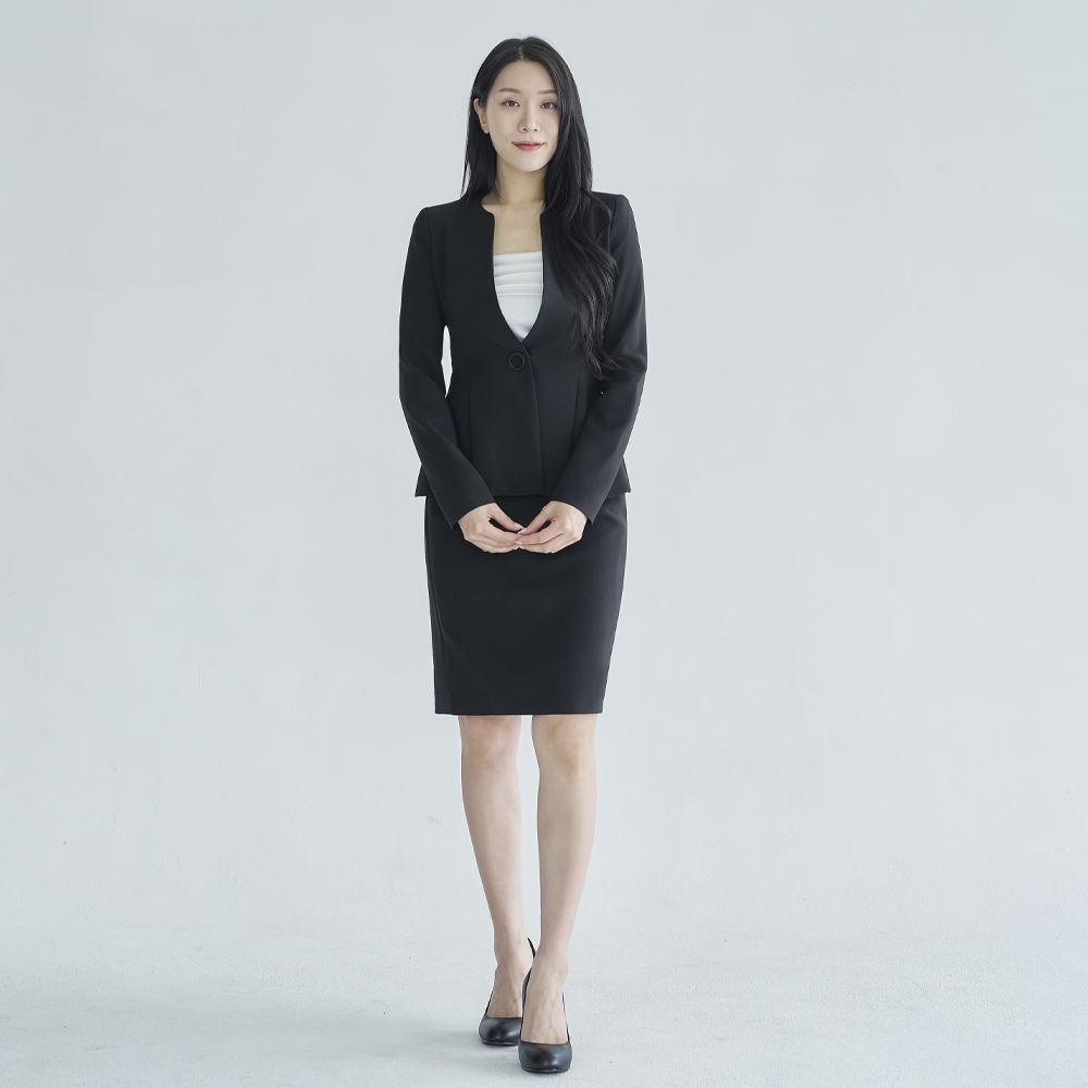 노카라 여성 정장 자켓 싱글 봄 여름 [링] - 상세 이미지 4
