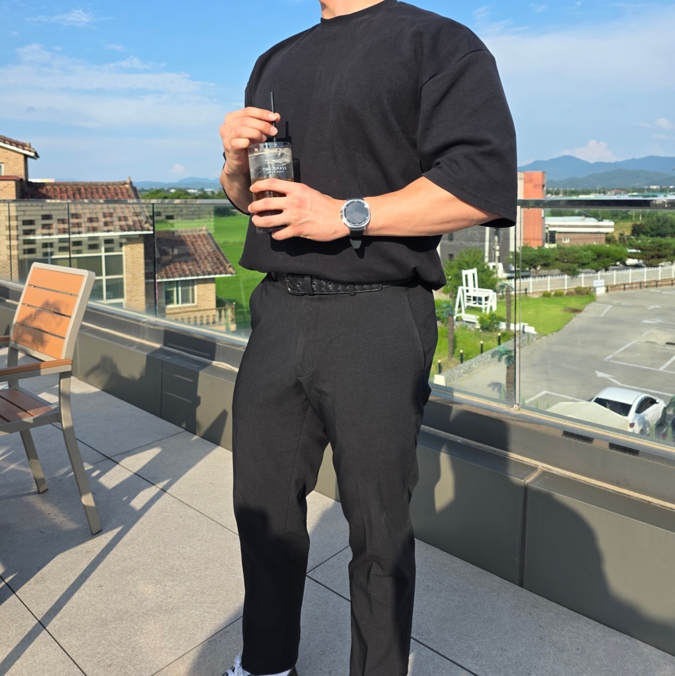 GMK basics 자체제작 국내산 16수(30수 투플라이) 목 안 늘어나면서 어깨 넓어 보이는 무지 반팔 티셔츠 - 상세 이미지 2