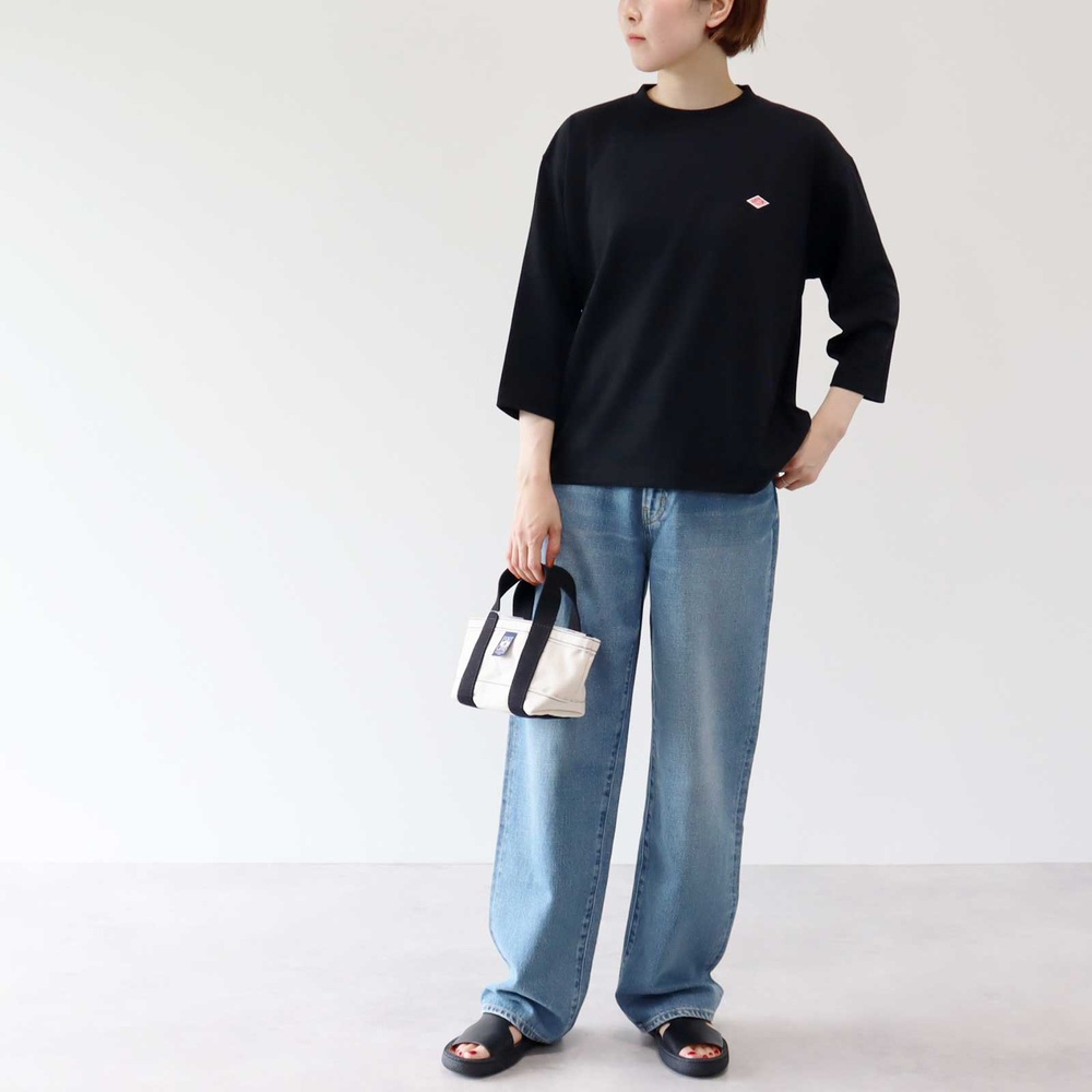단톤 여성 라운드넥 7부 티셔츠 25FW DT-C0131TCB 흰색 XS - 상세 이미지 4