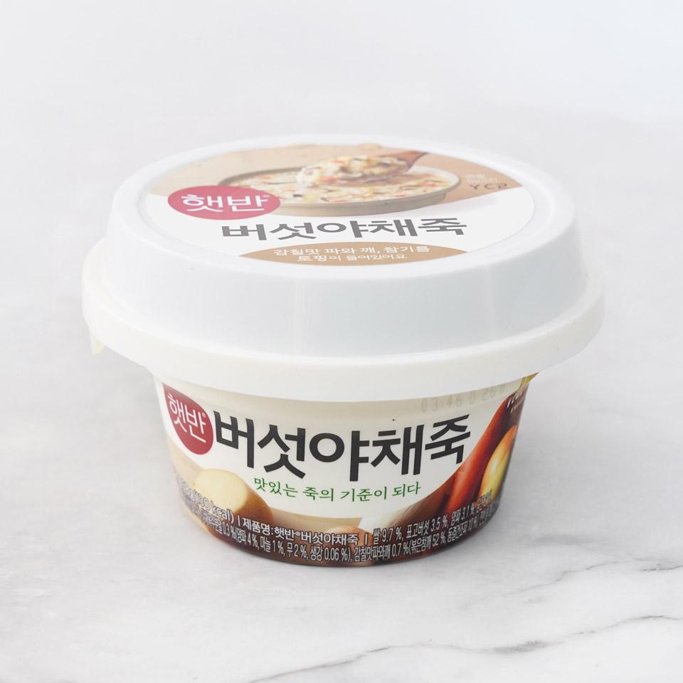 메가마트 CJ 햇반 버섯야채죽 268g - 상품 이미지
