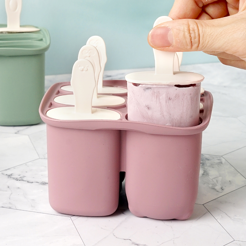 실리콘 아이스크림 틀 얼음틀 트레이 아이스바 얼음 캐릭터 몰드 6구