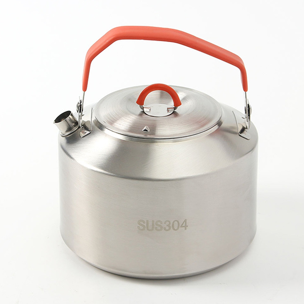 실리콘손잡이 스텐 캠핑주전자 스토브세트 백패킹주전자 1.5L