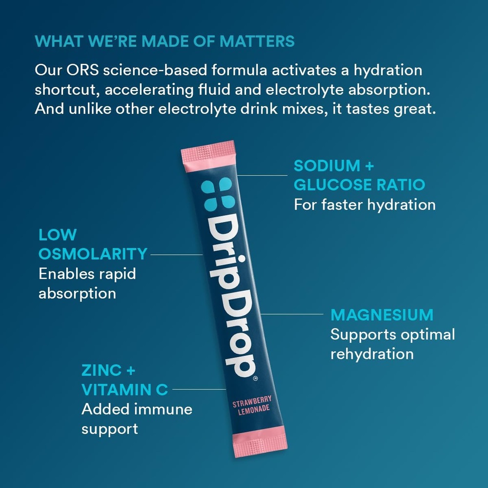 DripDrop 드립드롭 수분 충전 음료믹스 32개입 글루텐 프리 비건 - 상세 이미지 5