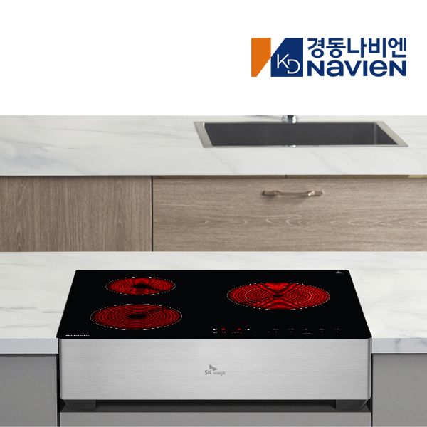 3구 프리스탠드형 하이라이트 라디언트 전기레인지+높은스탠드