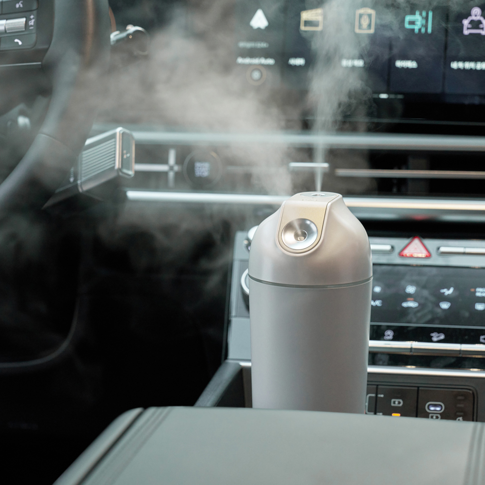 프롬비 미니 가습기 사무실 휴대용 무선 더블미스트 500ml FA128 그레이