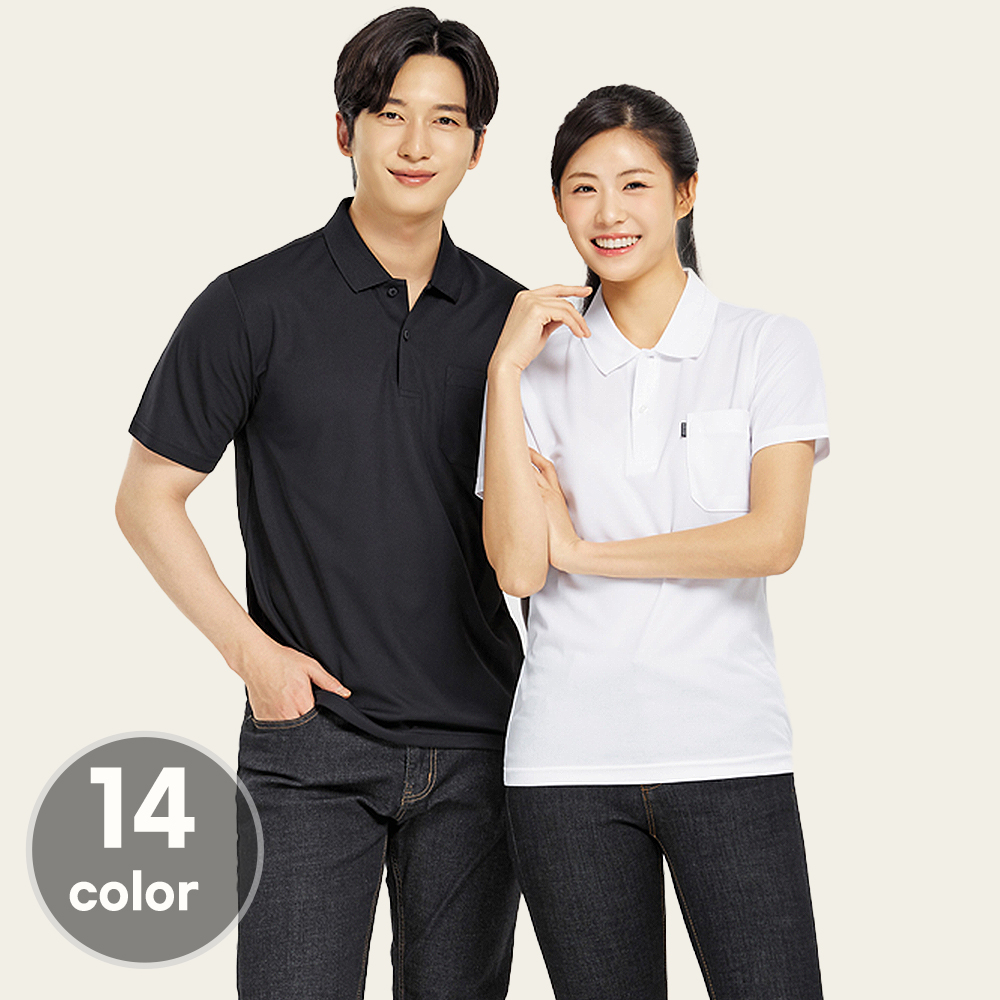 (14color)쿨론시원한 반팔기능성 티셔츠 식당 음식점 가게티 단체티 홀서빙복 - 상품 이미지