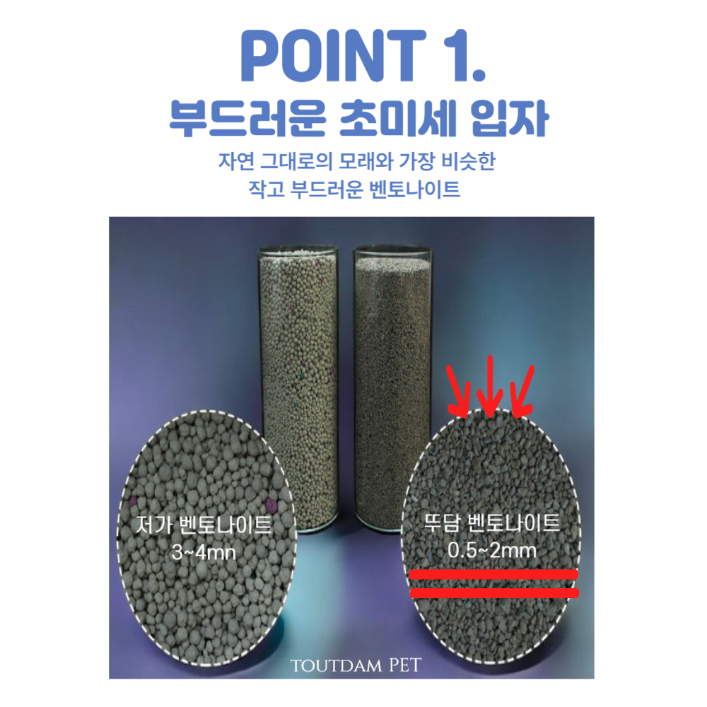 뚜담펫 고양이모래 6kg 대용량 먼지없는 천연 벤토나이트 모래 - 상세 이미지 5