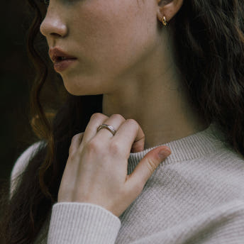 [바이이에르] [925 silver] Cross over ring (Silver) BH7R40701W9 - 상세 이미지 3