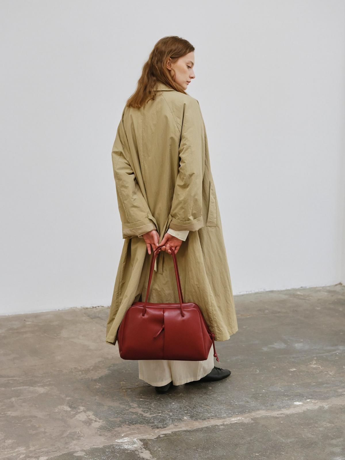 올랜드 프리미엄 비건레더 브루클린 볼링백 55077046387023 CHERRY RED - 상세 이미지 5