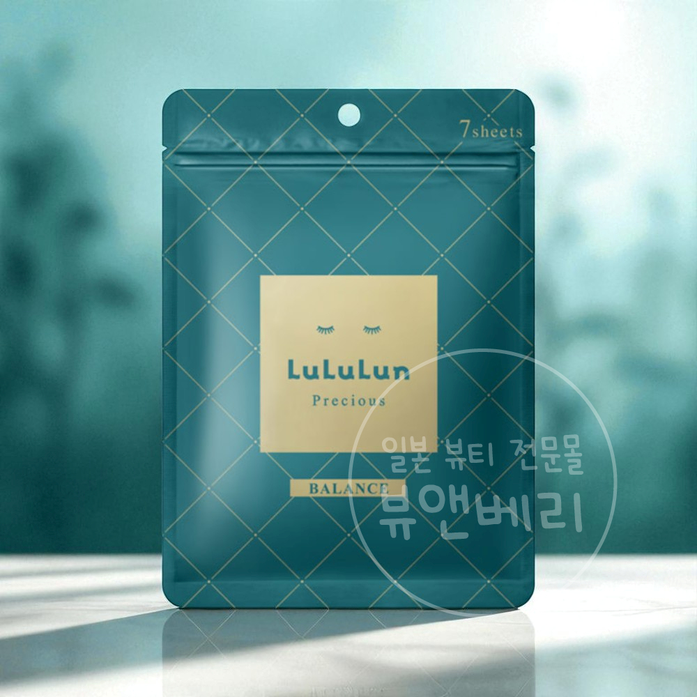 루루룬 마스크시트 프레셔스 그린 밸런스 7매입 일본 마스크팩 - 메인 이미지