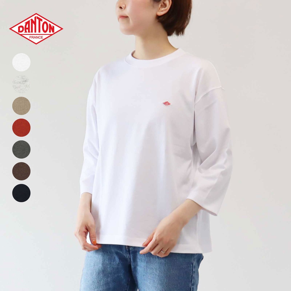 단톤 여성 라운드넥 7부 티셔츠 25FW DT-C0131TCB 흰색 XS - 상품 이미지