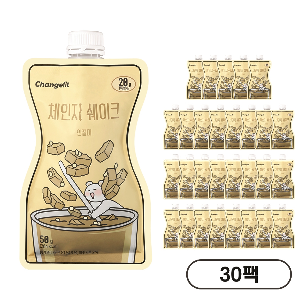 체인지핏 다이어트 고단백 쉐이크 인절미, 50g, 30개 - 상품 이미지