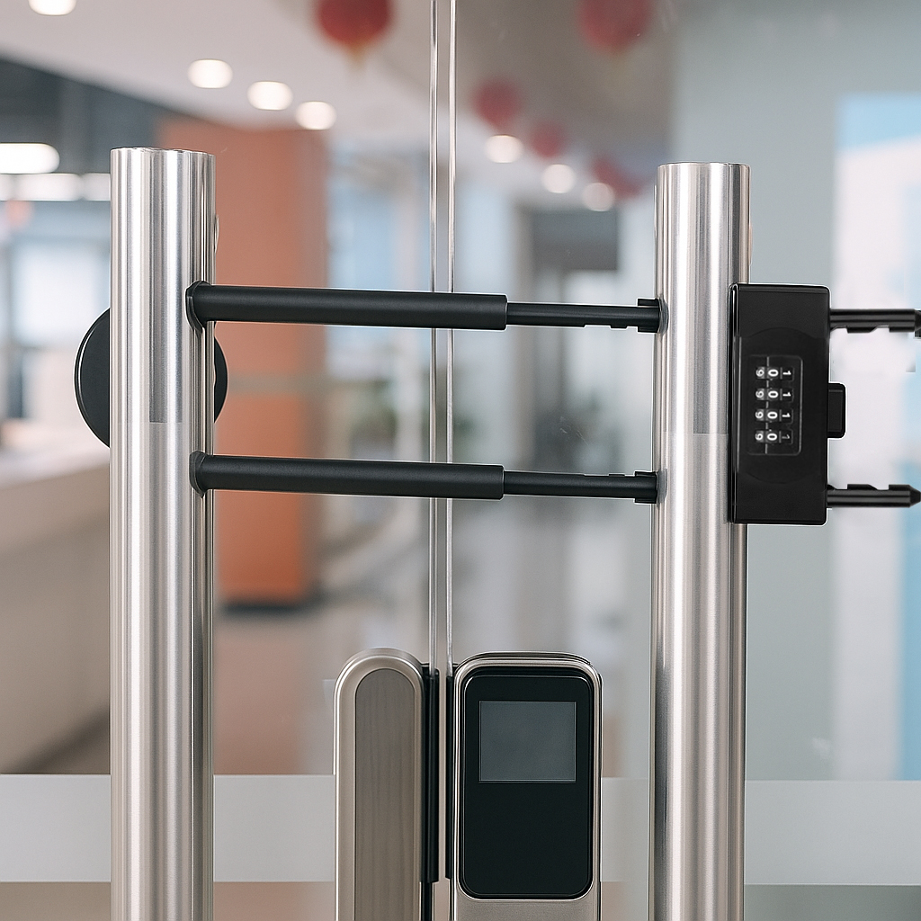 창고 유리문 자물쇠 대문 U자형 번호키자물쇠 열쇠 중형35CM