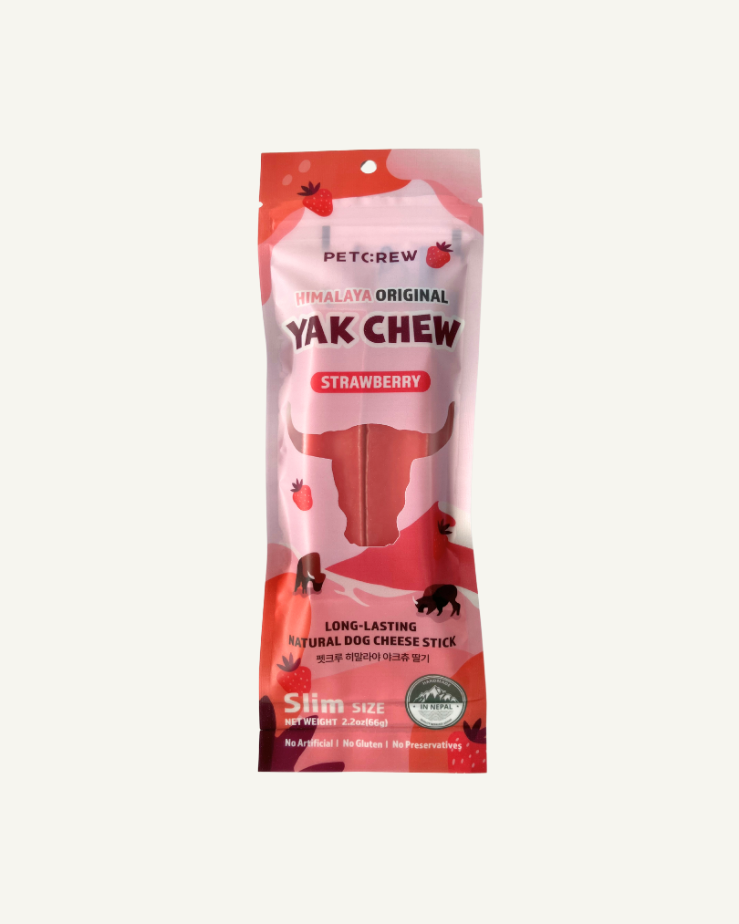 [정식] 야크츄 7시간 오래먹는 강아지개껌 수제간식 대형견용 (슬림SL 33gx2개)