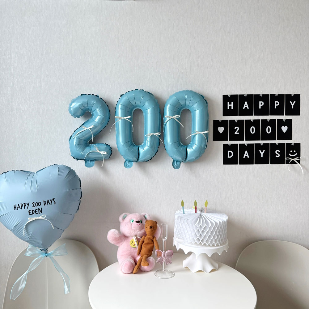아기 200일 풍선 300일 풍선 1000일 50일셀프촬영 500일 풍선 천일 - 상세 이미지 3