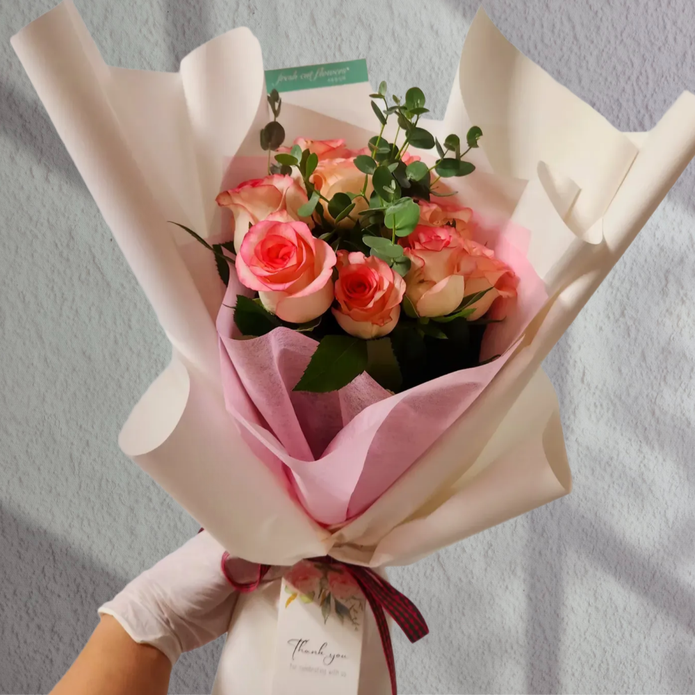 장미꽃 생화 꽃다발 쥬빌리아 장미 생화 기념일 졸업식 축하 택배 전국배송 - 상세 이미지 2