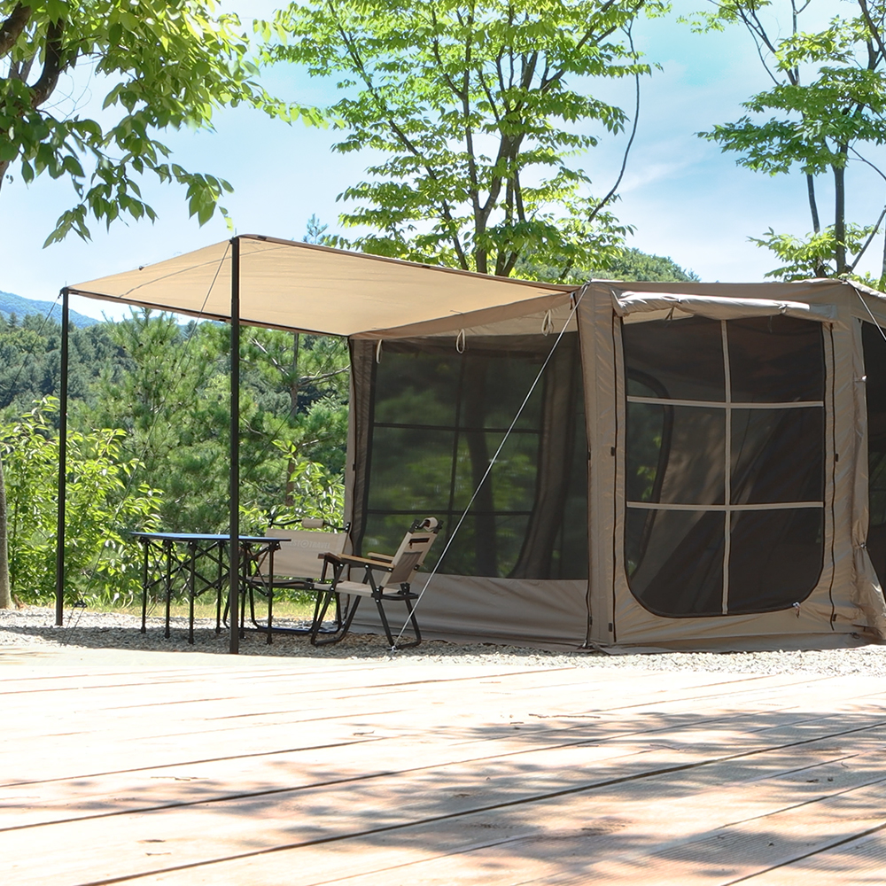 [풀오픈/하프오픈전용] 힐하우스 그늘막 원터치 텐트 확장형 전실