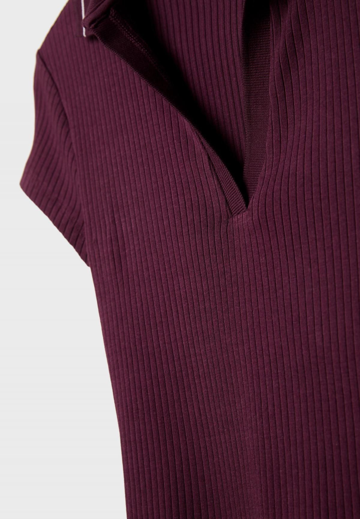 스트라디바리우스 버건디 베이직 테크니컬 폴로 반팔 티셔츠 2539/638 AUBERGINE - 상세 이미지 2