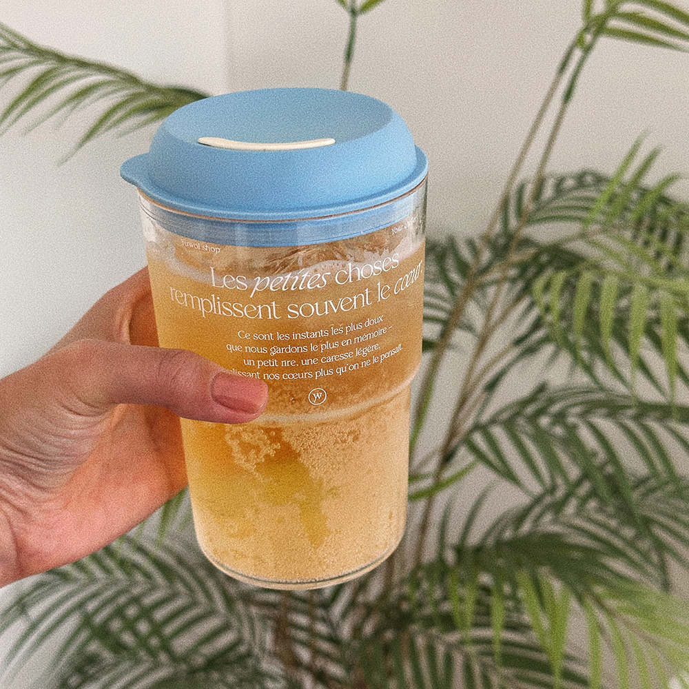 유월가게 리틀모먼트 내열 레터링 스택 리유저블 컵 냉온 텀블러 500ml BPA Free 이미지 7