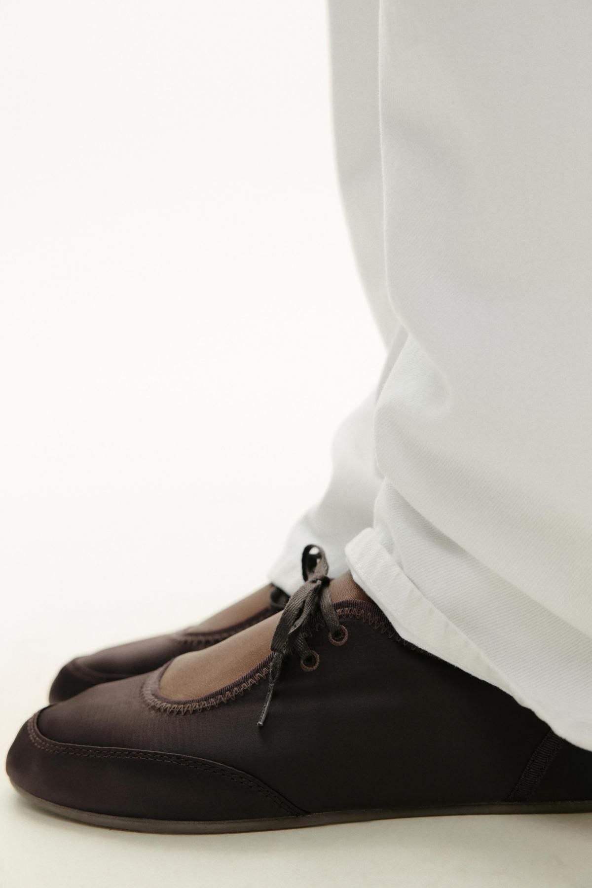 자라 스포츠 발레리나 레이스업 플랫슈즈 5205/610 BROWN - 상세 이미지 3