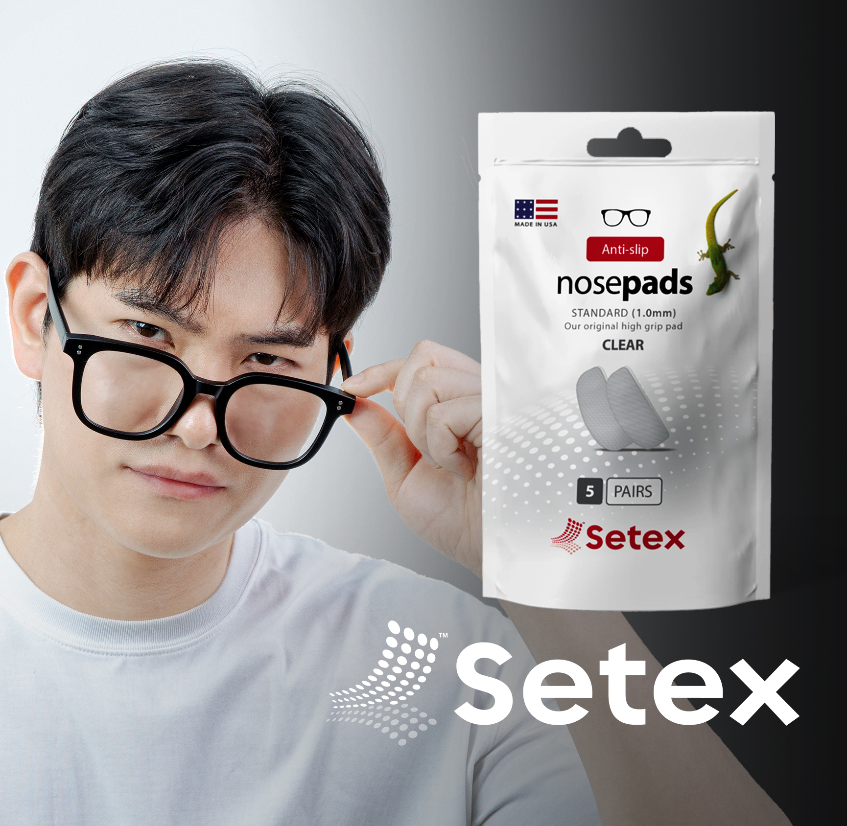 세텍스 안경 코받침 코패드 선글라스 흘러내림 방지 고정 스티커 미국산, 10P, 엘라스토머 제품 이미지