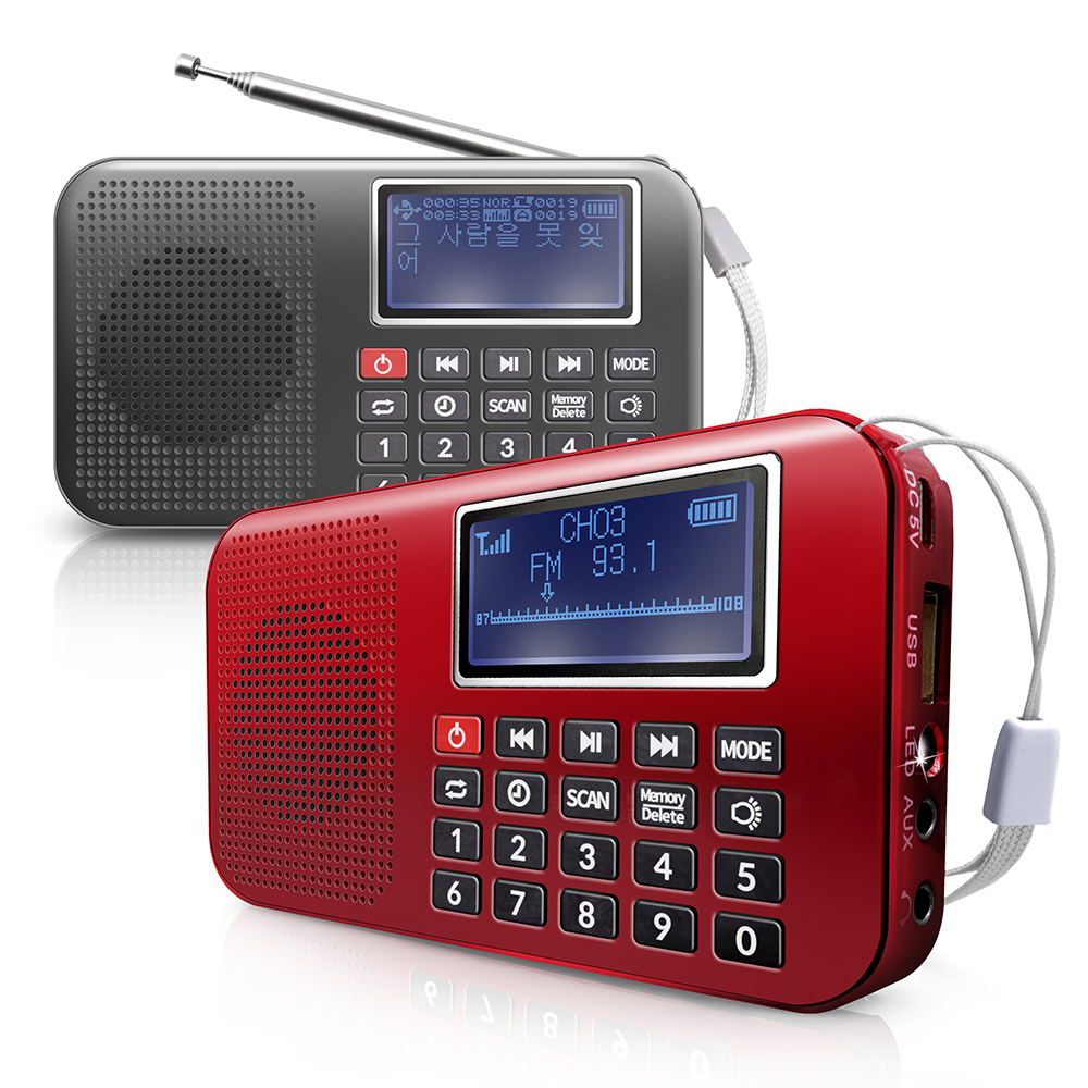 인켈 IK-PR130 휴대용 FM 디지털 라디오 USB TF카드 재생 MP3 플레이어 - 상품 이미지