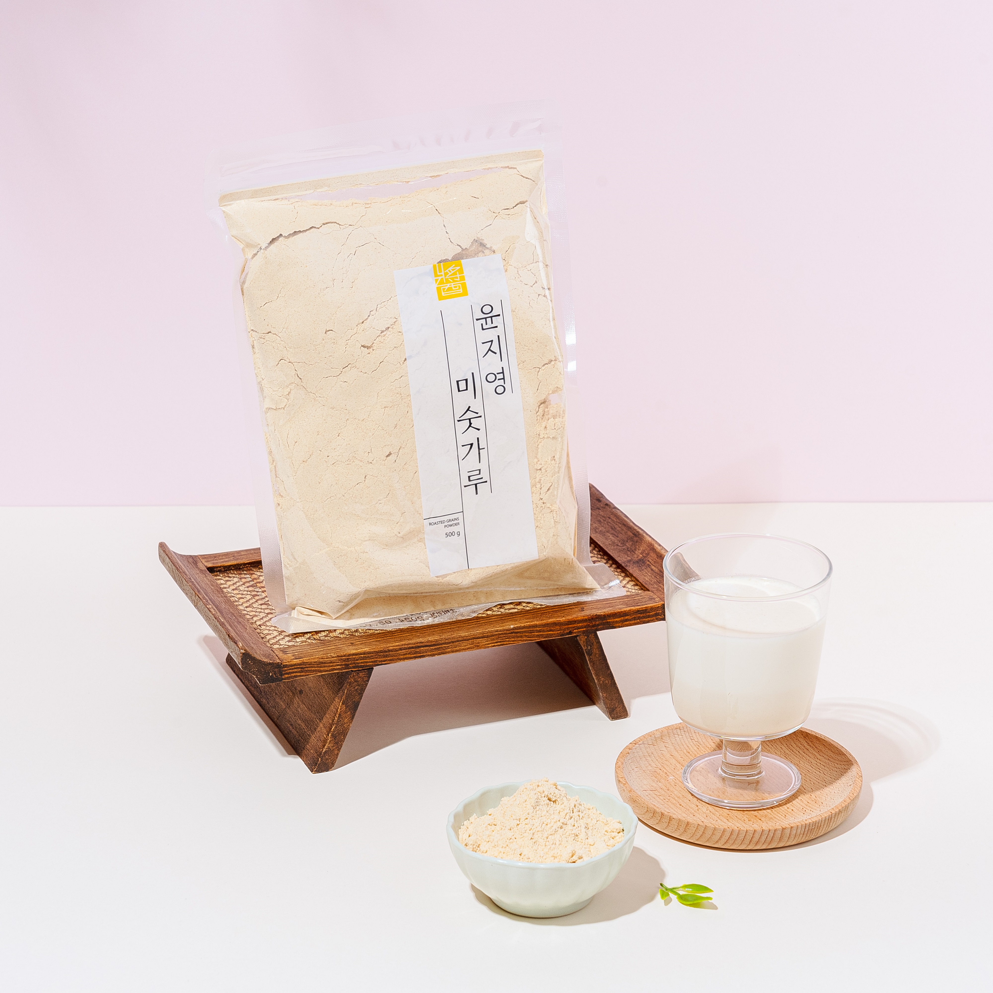 님님상회 국내산 100% 윤지영 미숫가루 총 1kg (500g x 2팩) - 상품 이미지