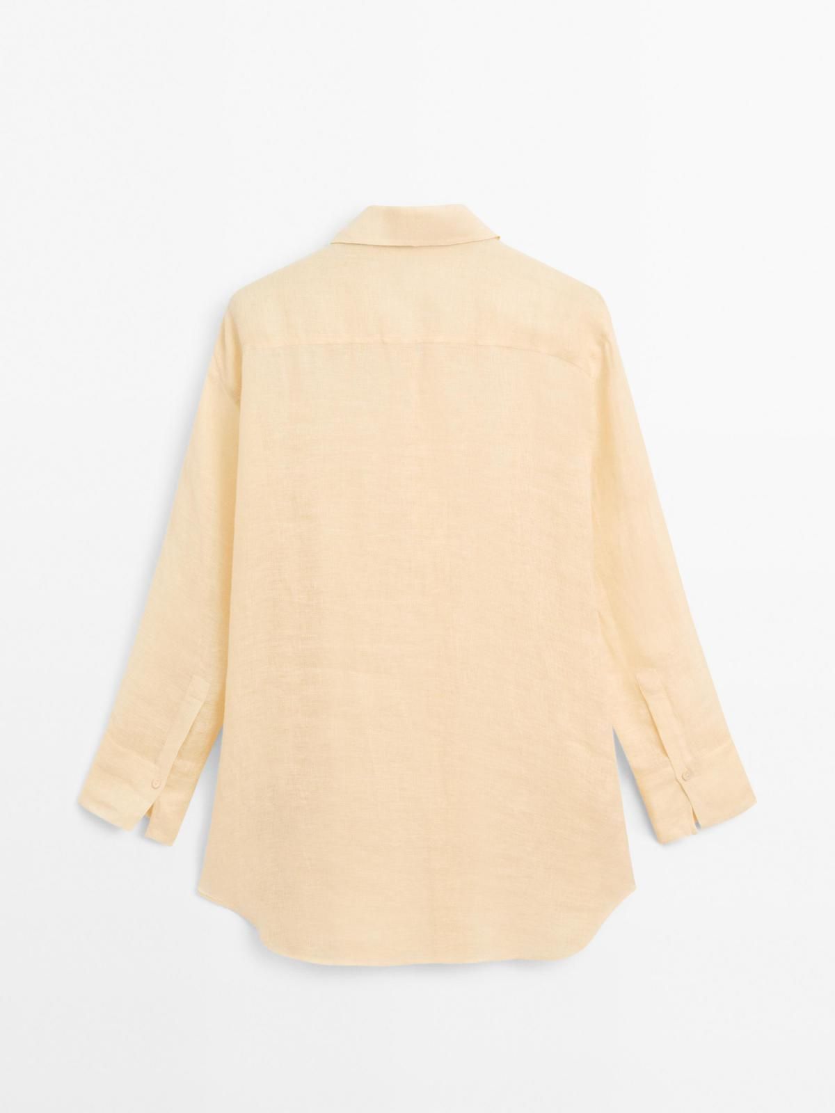 마시모두띠 프리미엄 린넨 롱슬리브 셔츠 9301/950 YELLOW - 상세 이미지 5