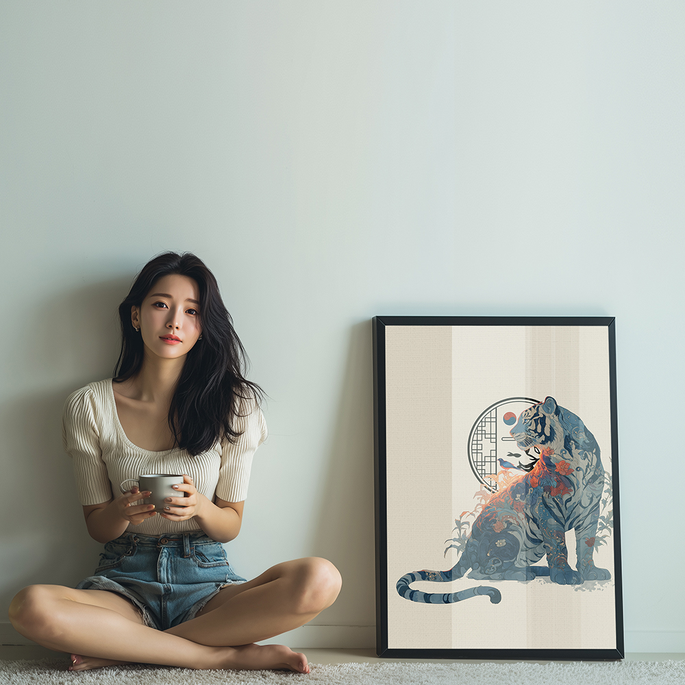 까치호랑이 풍수액자 개업집들이 맞춤 행운 액자 선물 A3(297mmx420mm) 이미지 6