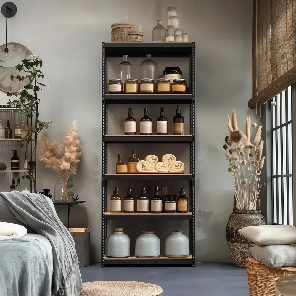 스피드랙 V2 6단 철제선반 12T합판 조립식앵글 창고 베란다 무볼트 3003001200